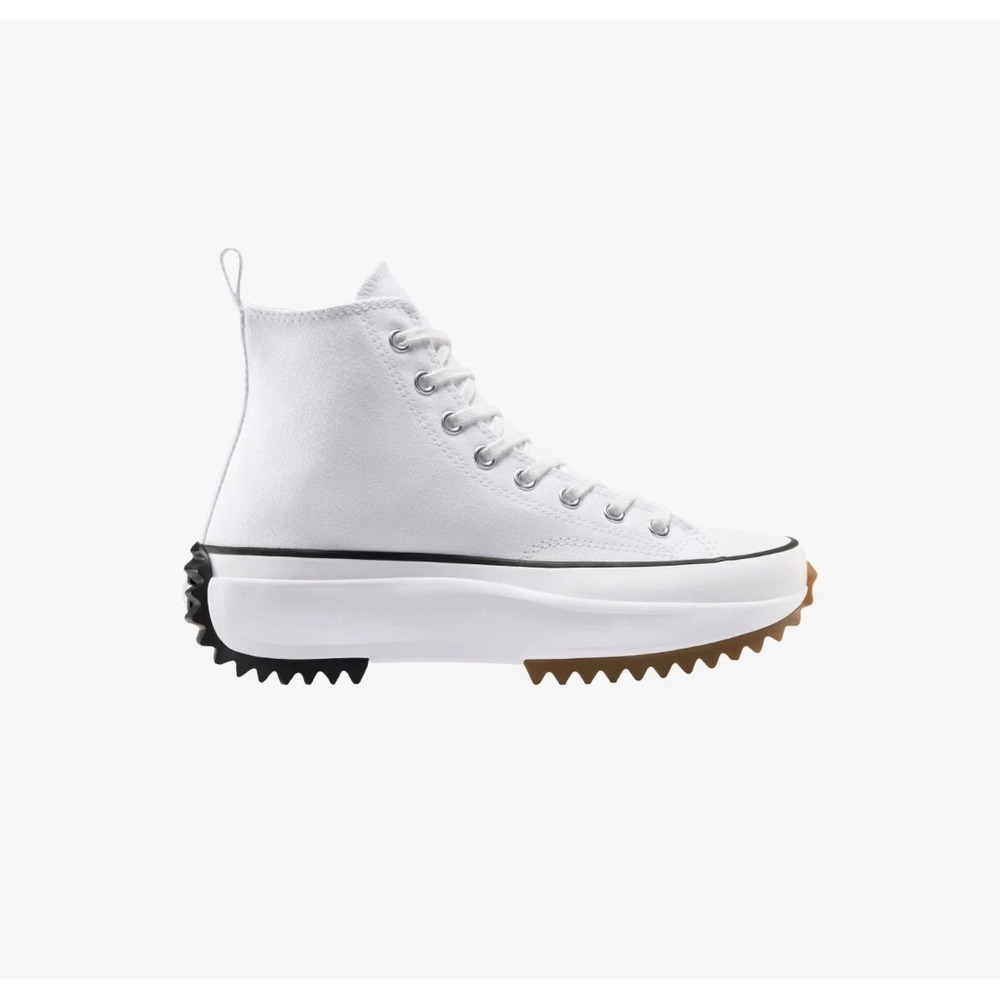 Converse Run Star Hike Platform High Top Mens Sz 8 Womens 9.5 White/Black/ Shoes - Picture 3 of 6